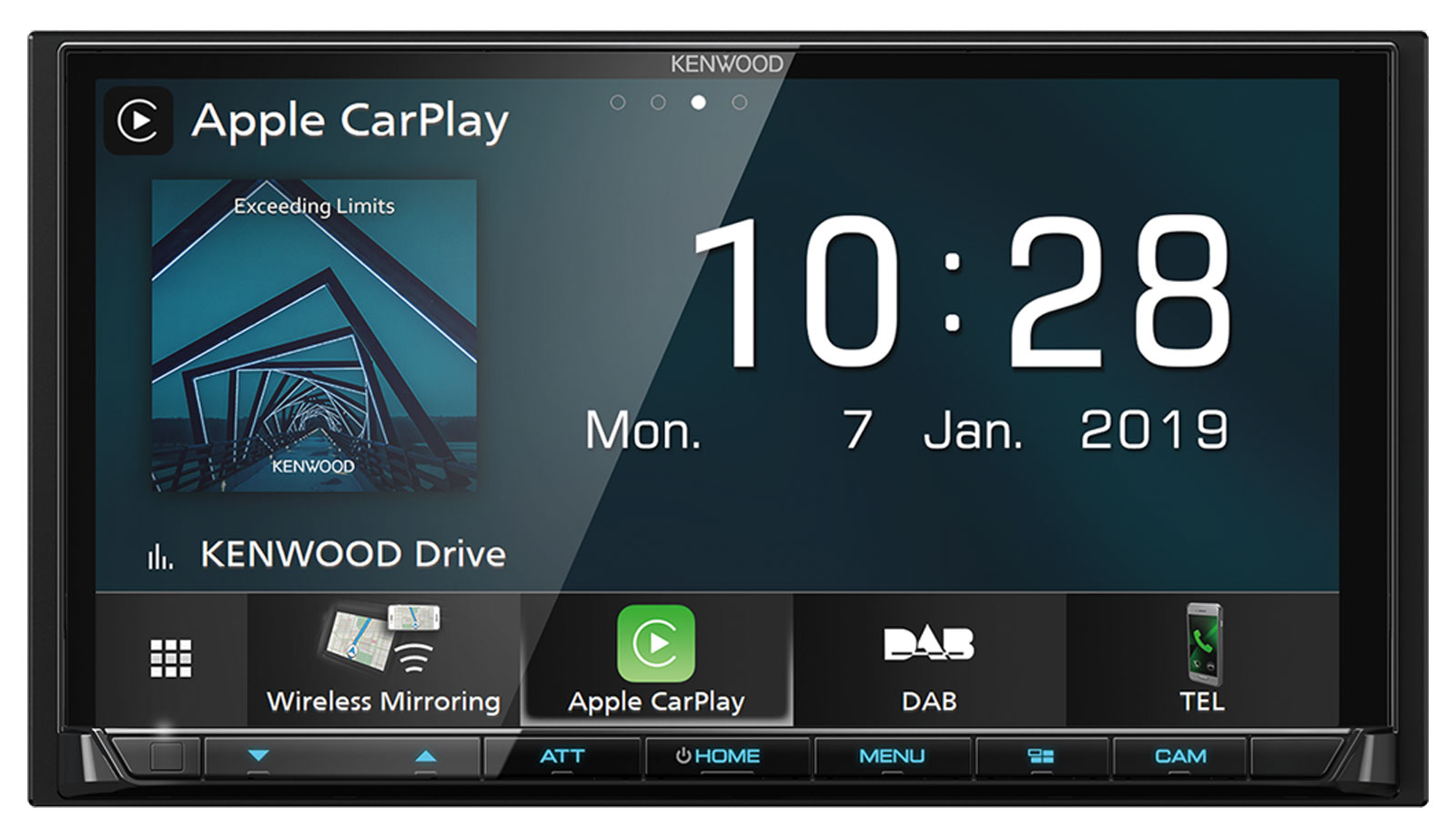 Kenwood DMX8019DABS - Doppel-DIN MP3-Autoradio mit Touchscreen / Bluetooth / DAB / USB / Carplay