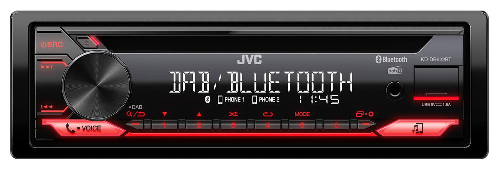 JVC Bluetooth USB MP3 Lenkrad Autoradio für Citroen C5 2001-2005 
