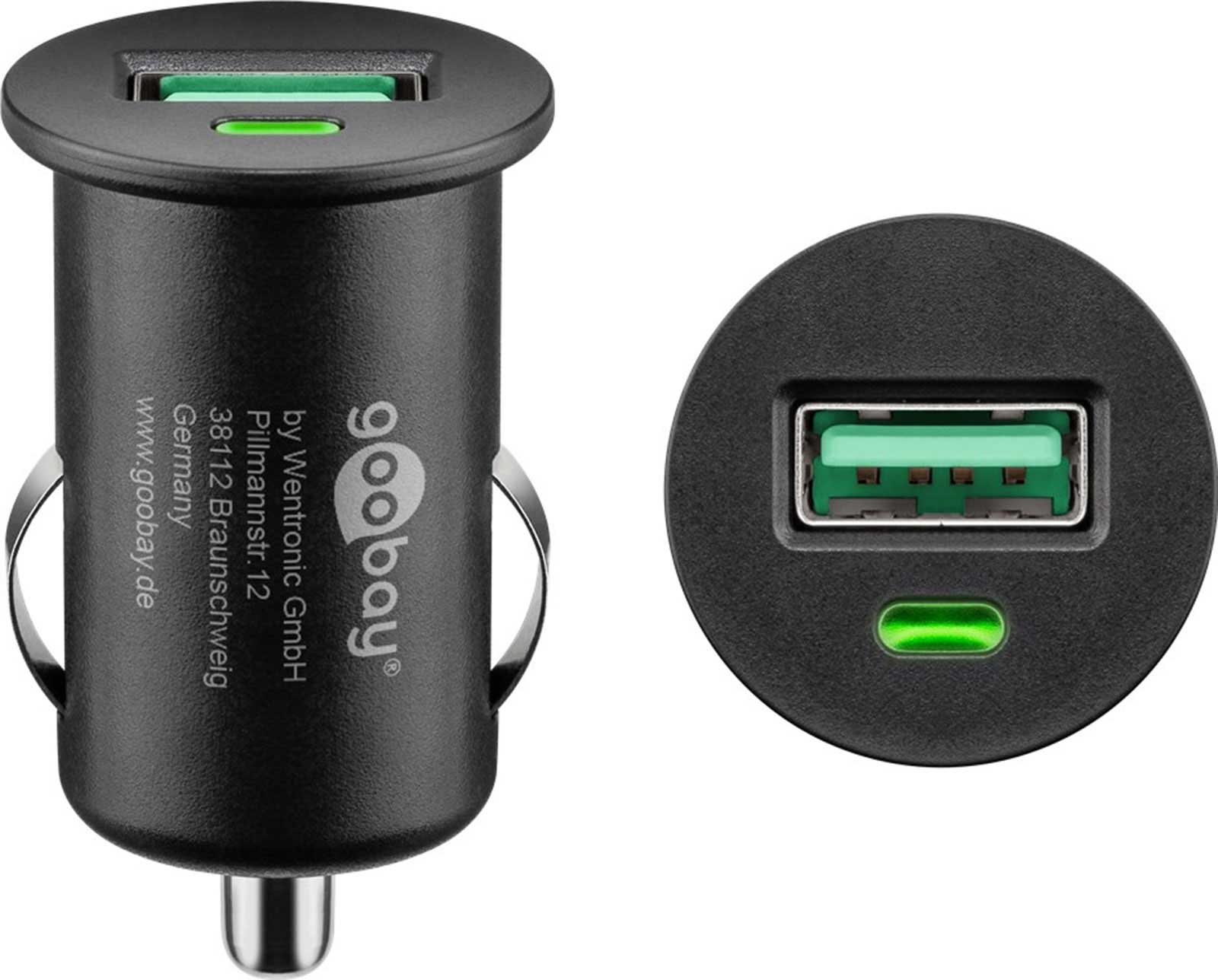 Quick Charge USB Auto Ladegerät mit max. 12W/2,4A (12/24V)