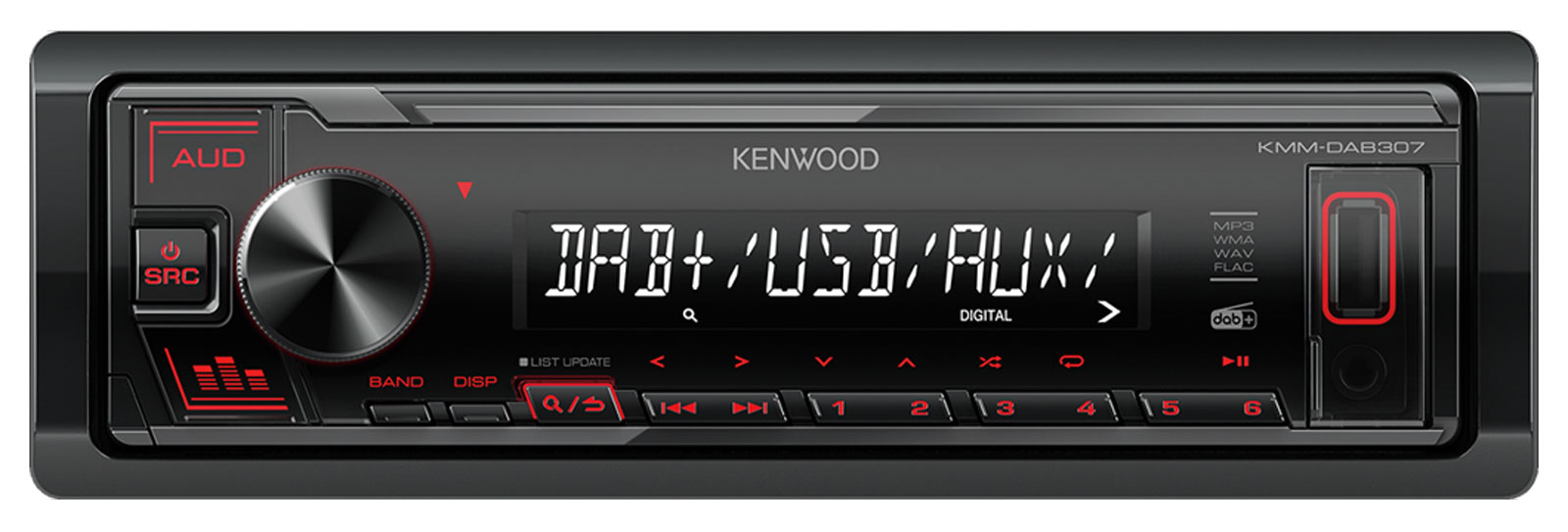 Kenwood KMM-DAB307 - MP3-Autoradio mit DAB / USB / AUX-IN