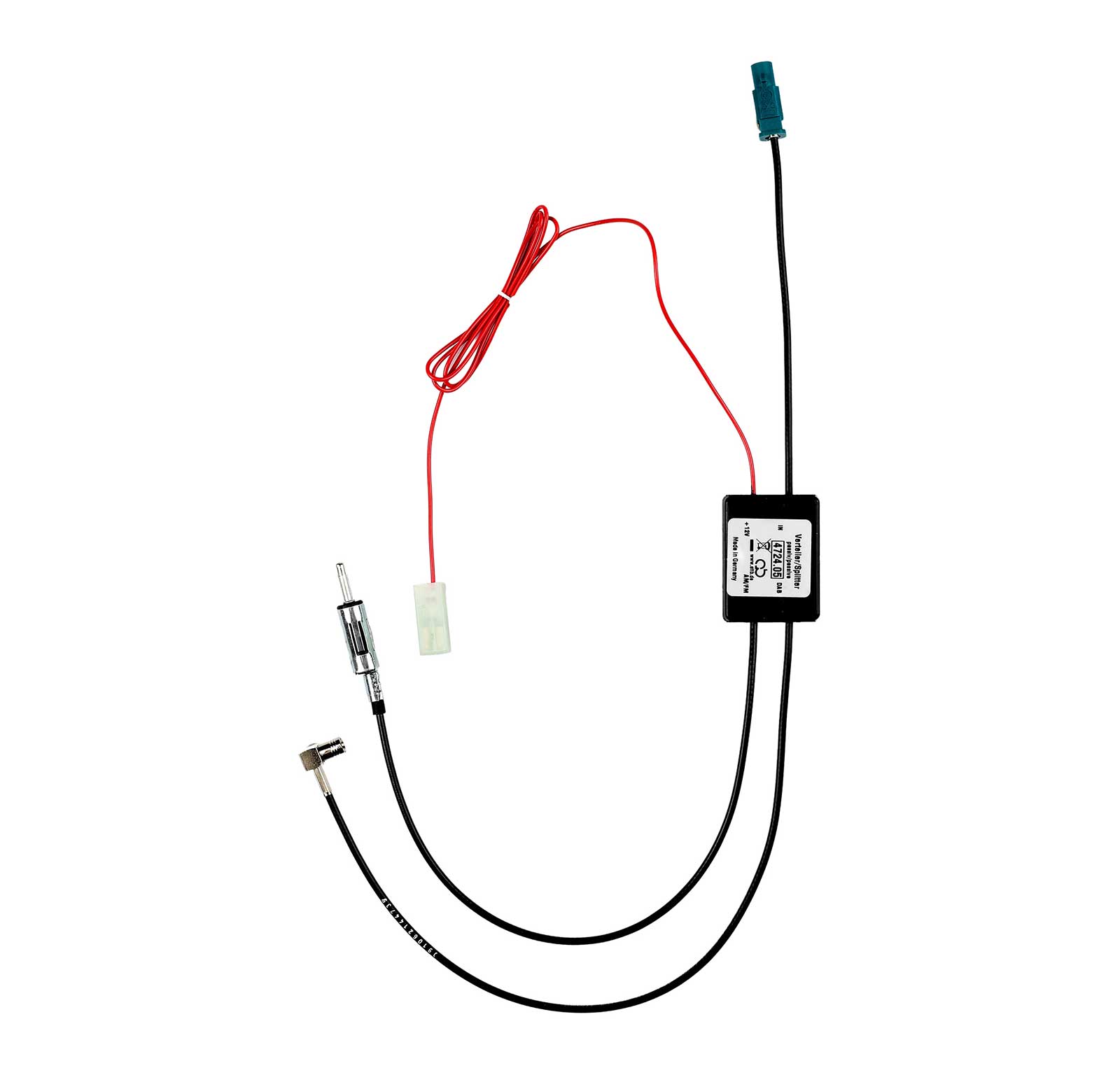 Antenne Bad Blankenburg - DAB/FM Splitter - Frequenzweiche ohne Verstärker  -FAKRA/SMB/DIN - 4724.05