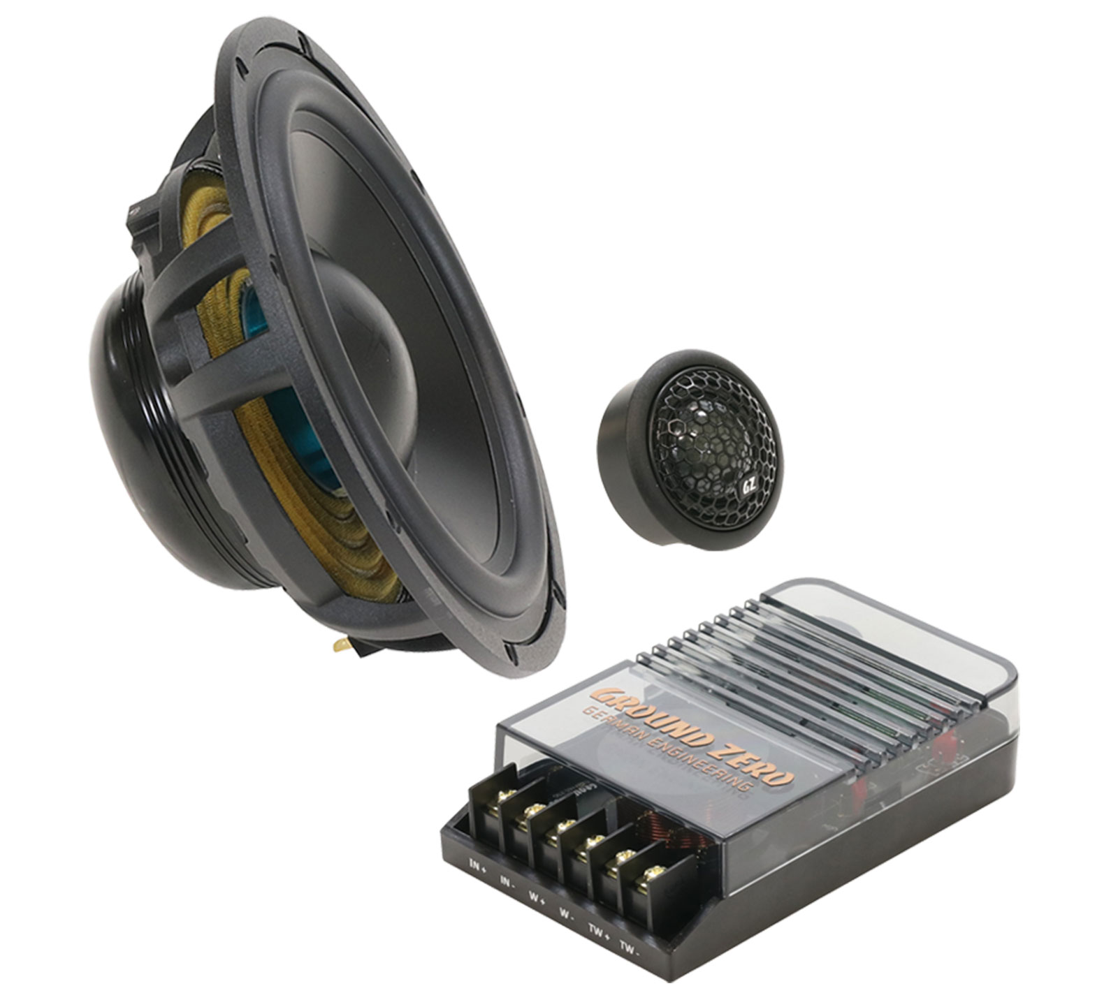 Ground Zero GZUC 165.2SQ-ACT Komponenten-Lautsprecher – 16,5 Cm, 180 Watt, Ideal Für Auto-Soundsysteme