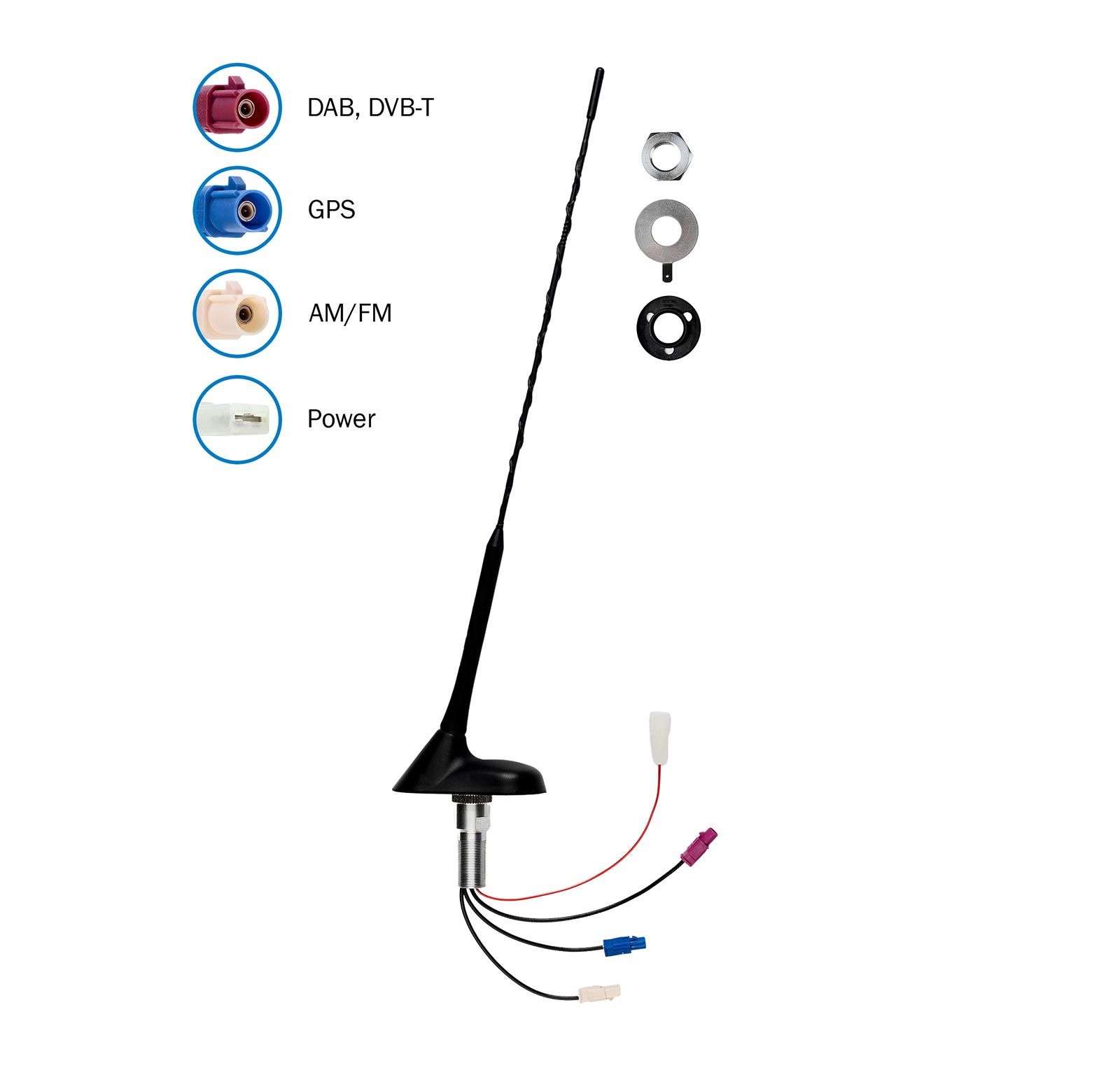  Hai Antenne aktiv - FM/DAB+/GPS mit 5 m Kabelset