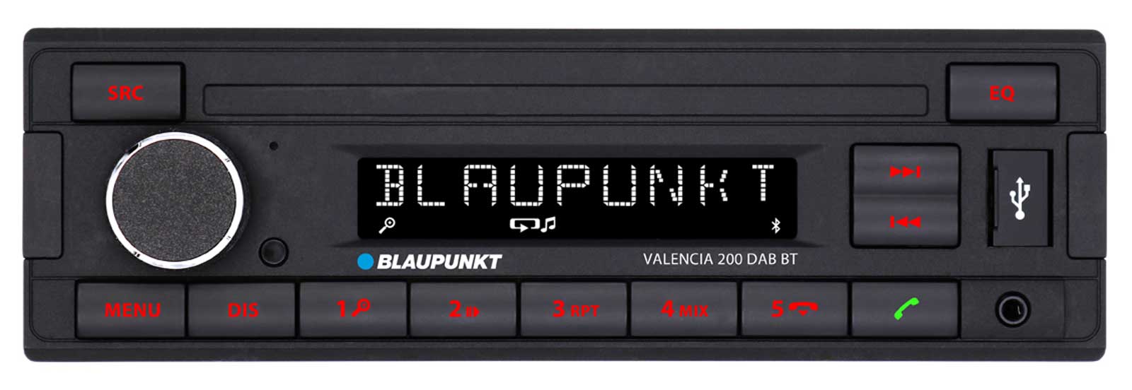 Blaupunkt Valencia 200 DAB BT - MP3-Autoradio mit DAB / Bluetooth / USB / AUX-IN