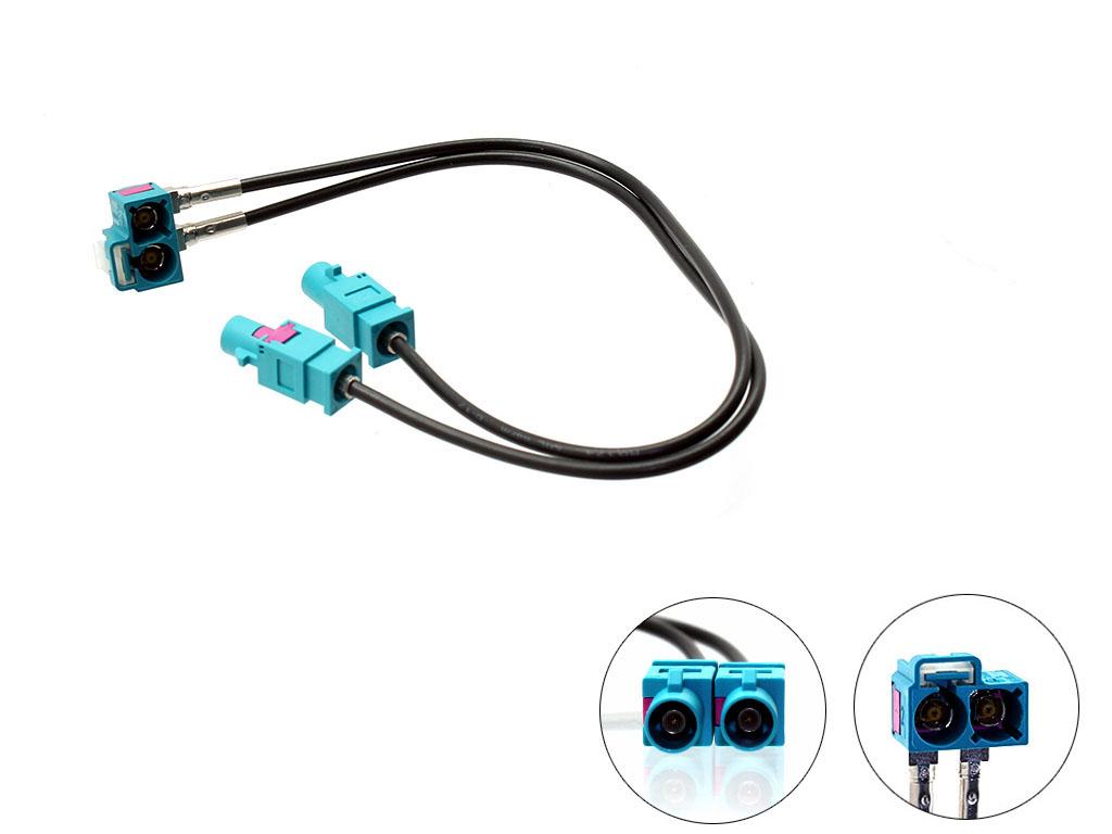 Set Adattatore Antenna Doppio FAKRA (femmina) - 1x Doppio FAKRA Maschio / 2x Singolo FAKRA Maschio