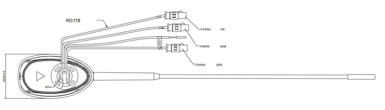 XGLNH Universe Shark Fin Autoantenne – UKW-Radioantenne mit