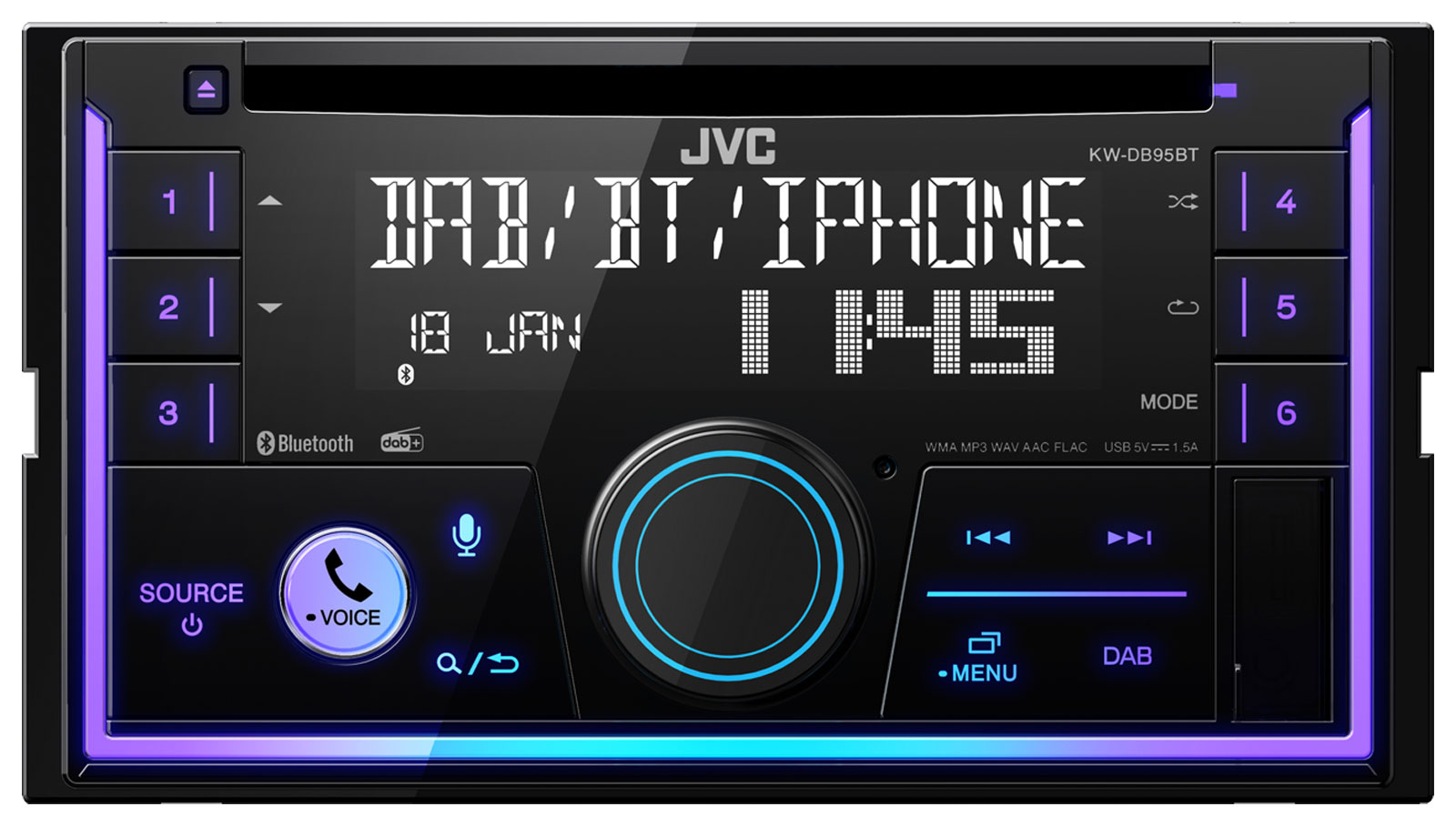 JVC Bluetooth DAB CD Lenkrad 2DIN USB Autoradio für Opel Corsa C Vectra C charco 