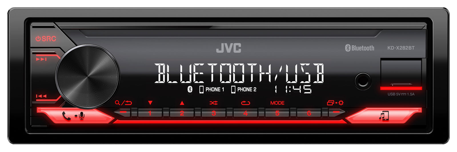 JVC KD-X282BT - MP3-Autoradio mit Bluetooth / USB / AUX-IN