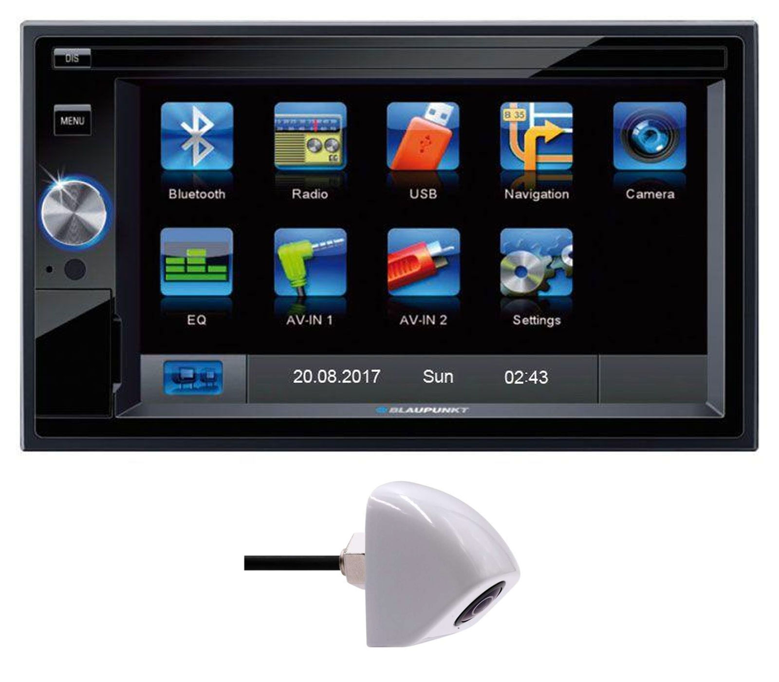 Blaupunkt Santa Cruz 370 EU + RVC 4.4A - 2-DIN Navigation mit Touchscreen / Bluetooth / TMC / USB