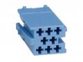 8 polig Mini-ISO Stecker - Buchsengehuse - blau