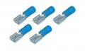 AIV 530712 Flachsteckhlsen - blau - 1,5 / 2,5 qmm - 5 Stck