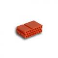 20 polig Mini-ISO Stecker - Buchsengehuse - rot
