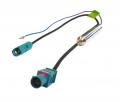 Antennenadapter - Fakra (Buchse / Stecker) - Phantomeinspeisung fr Audi, Opel, Seat, Skoda, VW