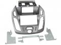 Einbaurahmen fr Doppel DIN Autoradio in Ford Transit / Tourneo (2013-2018, mit Display) - silber