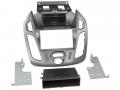 Einbaurahmen fr DIN Autoradio in Ford Tourneo / Transit (2013-2018) ohne Display - silber