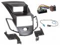 Radioeinbauset fr Doppel DIN Autoradio in Ford Fiesta (10-17) mit Display - schwarz