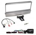 Einbauset mit Lenkradadapter fr DIN Autoradio in Ford Escort, Focus - silber