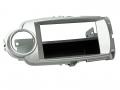 Einbauset mit Lenkradadapter fr DIN Autoradio in Toyota Yaris (2011-2014) - silber, 28-Pin