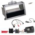 Einbauset mit Lenkradadapter fr DIN Autoradio in Hyundai i20 (ISO, 2009-2011) - silber