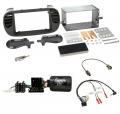 Einbauset mit Lenkradadapter fr Doppel DIN Autoradio in Fiat 500 (08-15) - soft touch
