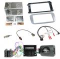 Einbauset mit Lenkradadapter fr Doppel DIN Autoradio in Ford Galaxy, C-Max, Focus - silber, Profi