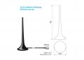 Antenne Bad Blankenburg - Magnethaftantenne, WLAN 2,4-2,485 GHz, R-SMA (m) - 3402.01