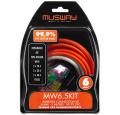 Musway MW6.5KIT - Verstrker Kabelsatz 6 mm, 5 m