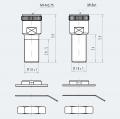 Montage Set für Dächer Al (Wohnmobil) - Sandwich Bauweise - Gewindeverlängerung - ATTB 4755.01