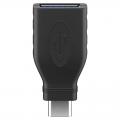 USB-C / USB-A OTG Super Speed Adapter fr den Anschluss von Ladekabeln 3.0, schwarz
