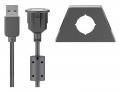 USB-Einbaubuchse mit 0,6 m Kabel - Verl�ngerungskabel mit Montagehalterung