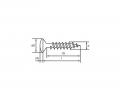 Blechschrauben 4,2x38 Linsensenkkopf DIN 7983, sz, 100 St. - FO_1333_42_38