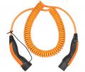 Lapp Mobility Spiral Ladekabel Typ 2, Mode 3, 20 A, 3-phasig, bis zu 11 kW, 5 m, orange - 61799