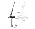 Dietz Antennenset A2, UKW / DAB+ / GPS, 7,5m Kabel, DIN / ISO / FAKRA / SMB - A2LT3L750UNI