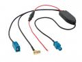 Antennensplitter AM/FM DAB+ - Fakra (Stecker) auf Fakra (Buchse) / SMB (Buchse)