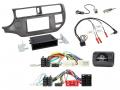 Einbauset mit Lenkradadapter fr DIN Autoradio in Kia Rio (UB, 2011-2015) - anthrazit