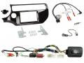 Einbauset mit Lenkradadapter fr Doppel DIN Autoradio in Kia Rio (UB, ab 2015) - piano schwarz