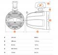 Hertz HTX 8 M-CL-TC - Aufbau-Lautsprecher mit 200 Watt (RMS: 100 Watt) - schwarz