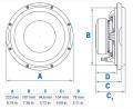 Audison Prima APS 8 D - 20 cm Passiv Subwoofer mit 500 Watt (RMS: 250 Watt)