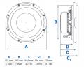 Audison Prima APS 8 R - 20 cm Passiv Subwoofer mit 500 Watt (RMS: 250 Watt)