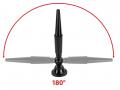ACV Dachantenne AM/FM 0 - 180 Stabneigung Aluminium 5,5cm passiv DIN schwarz - 152000-22