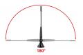 ACV Dachantenne AM/FM 0 - 180 Stabneigung flexibel 14cm passiv DIN schwarz - 152000-54