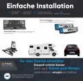 omniVID Solar5 DUO Kabelloses Solar-Rckfahrvideosystem - 160 Universelle Nummernschildkamera
