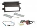Radioeinbauset fr DIN Autoradio in Renault Twingo (ab 2015) - Soft Touch Grau - schwarz