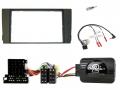 Einbauset mit Lenkradadapter fr Doppel-DIN Autoradio in Audi A6 (2001-2005) - schwarz