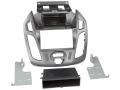 Einbauset mit Lenkradadapter fr DIN Autoradio in Ford Connect Transit (12-18, ohne Display), silber