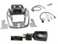 Einbauset mit Lenkradadapter fr Doppel DIN Autoradio in Ford Transit Connect (2013-18) - silber