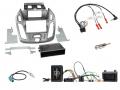 Einbauset mit Lenkradadapter fr DIN Autoradio in Ford Transit Connect silber (2013-2018)
