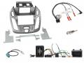 Einbauset mit Lenkradadapter fr Doppel DIN Autoradio in Ford Transit Connect 13-18, Display, silber