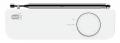 Kenwood CR-M33DAB-W - Tragbares DAB+ Radio mit Bluetooth und integrierten Akku, Wei