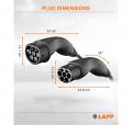 Lapp Mobility Ladekabel Typ 2, Mode 3, 20 A, 3-phasig, bis zu 11 kW, 3 m, schwarz - 75747
